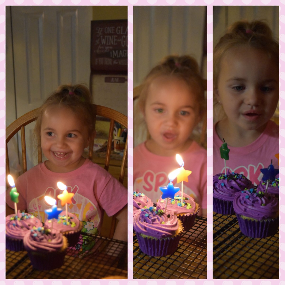 blowing out candles